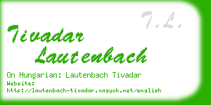 tivadar lautenbach business card